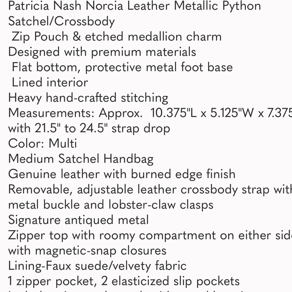 PATRICIA NASH 10th anniversary Norcia purse - Picture 13 of 13